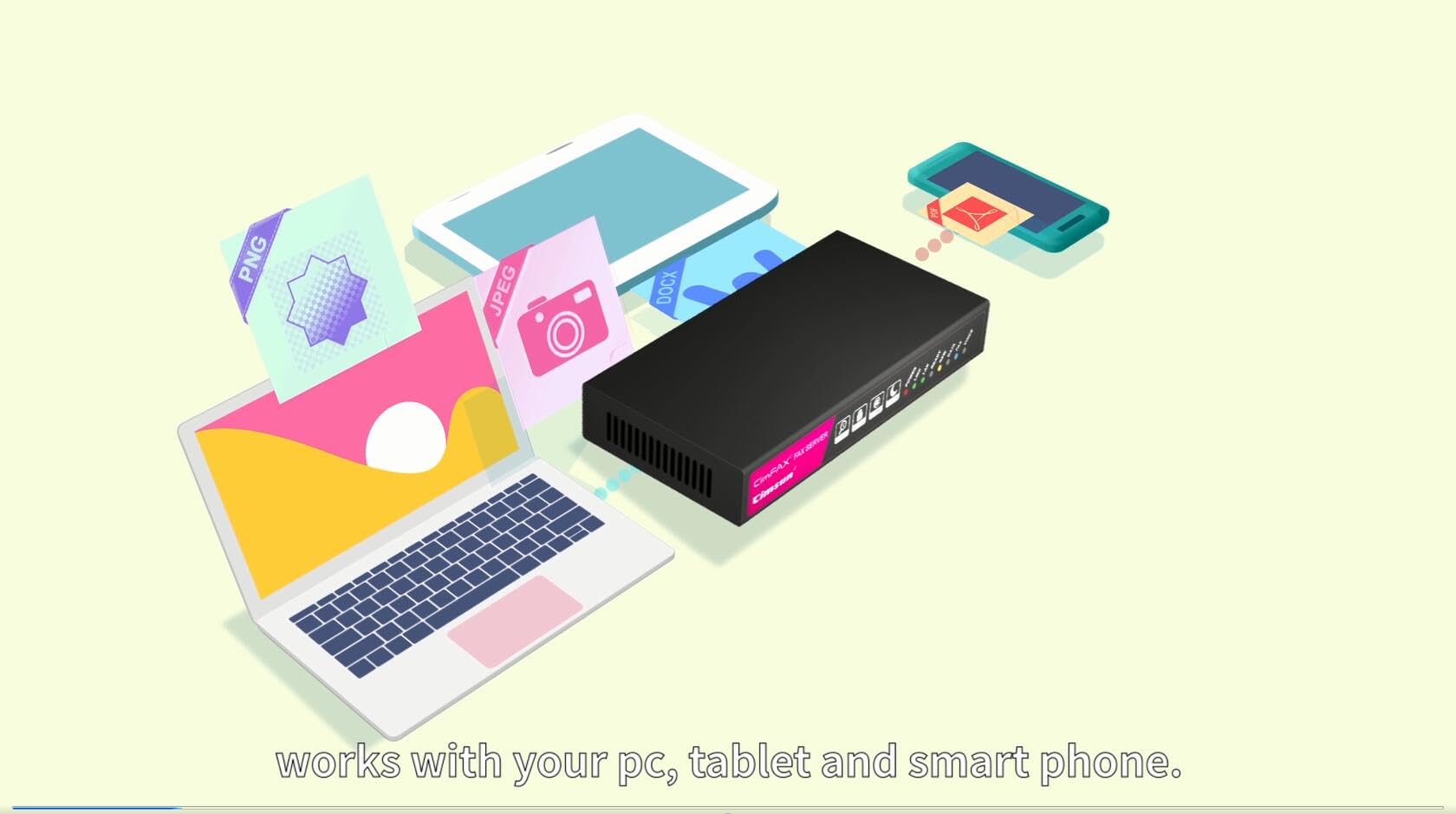 Watch CimFAX Paperless Fax Machine Send Fax from PC/Mobile Phone